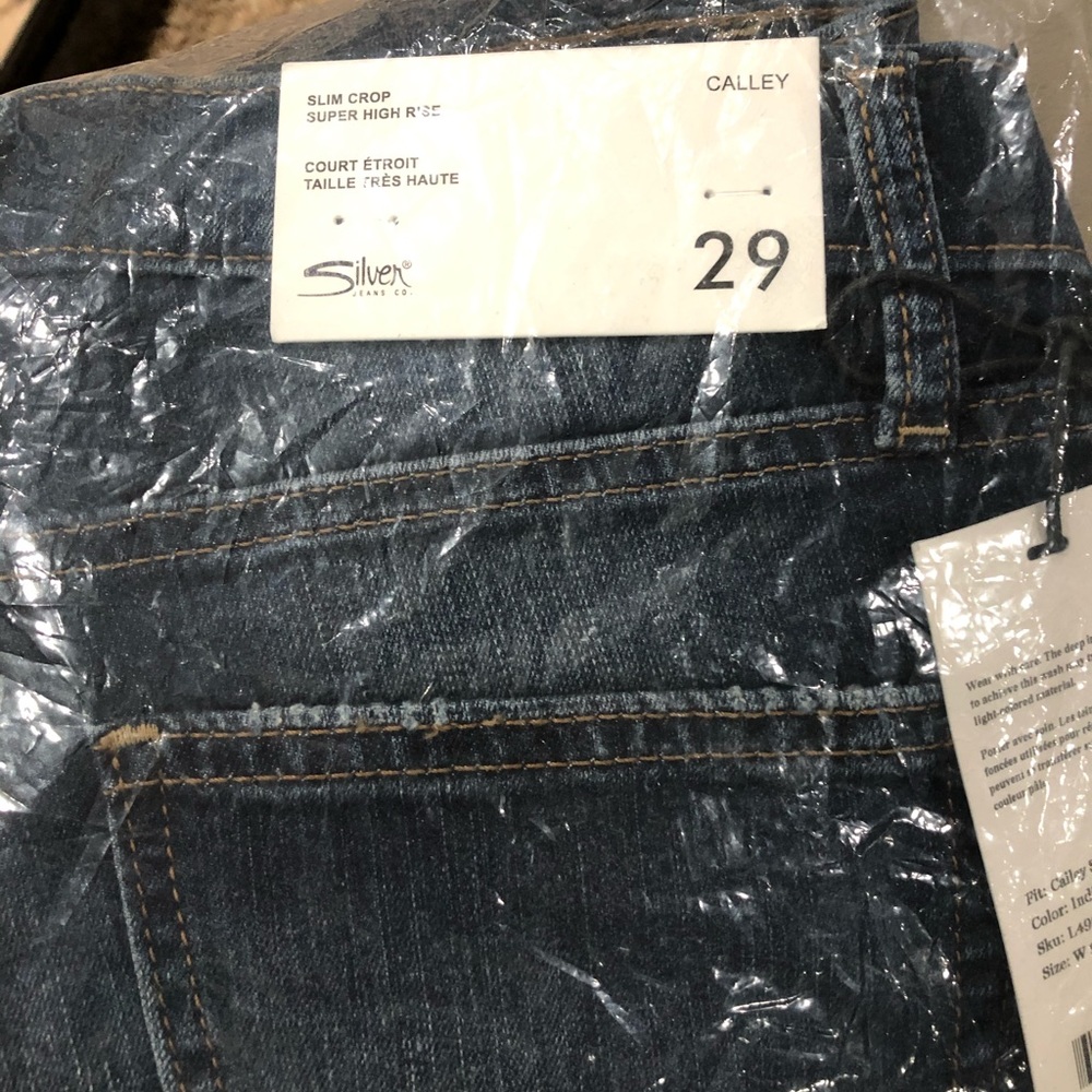 Silver Jean Capris